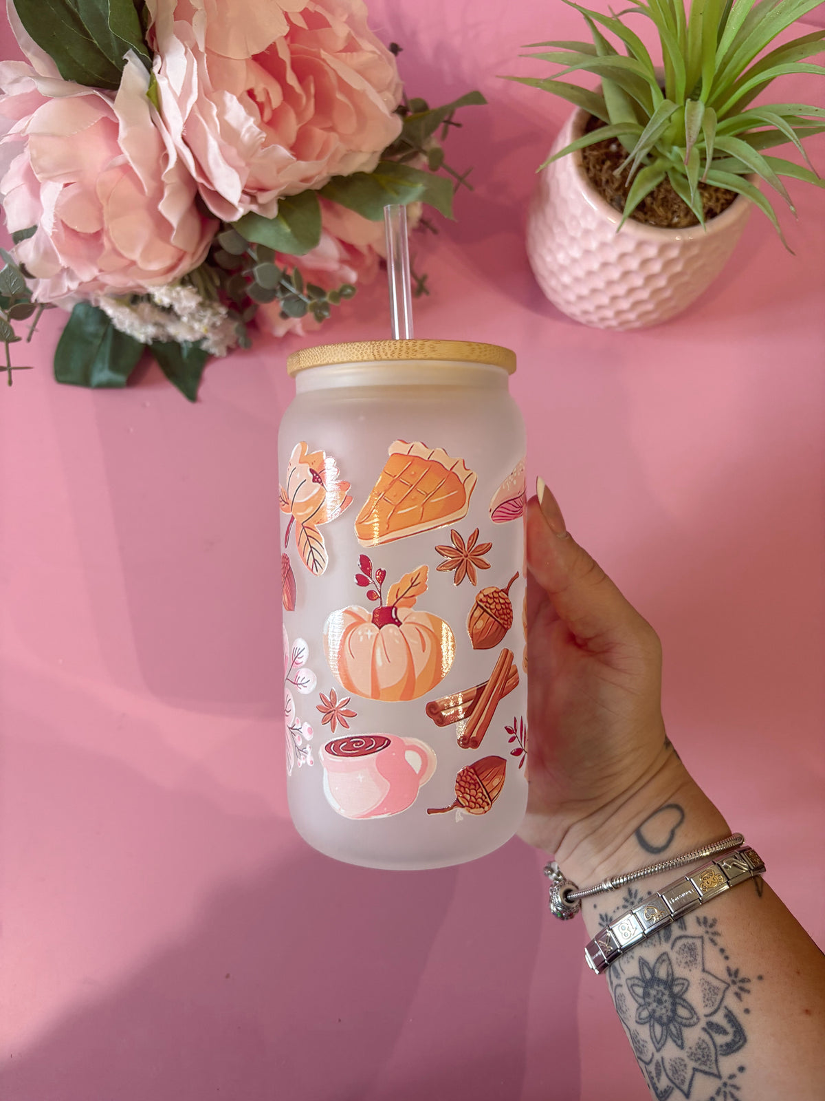 Autumn 16oz Libbey Can - Plain Lid