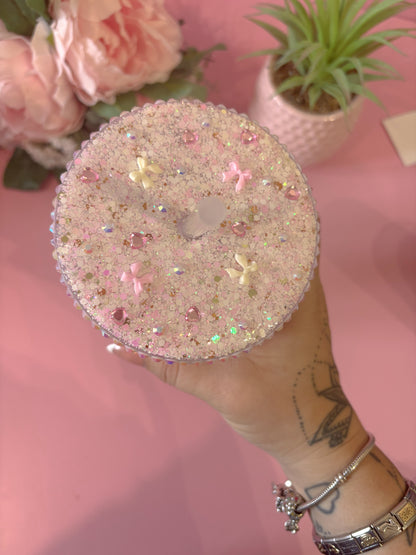 Bows & Hearts 16oz Snowglobe Tumbler