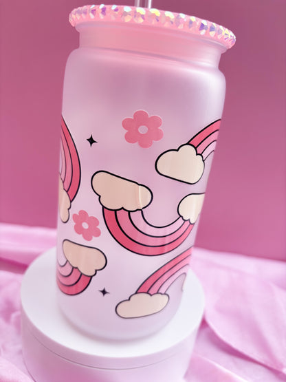 Imperfect Pink Pastel Rainbow Plastic Can