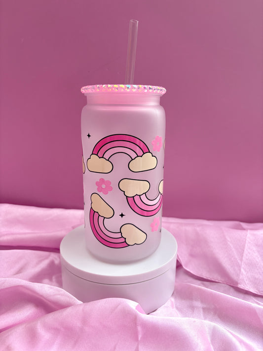 Imperfect Pink Pastel Rainbow Plastic Can