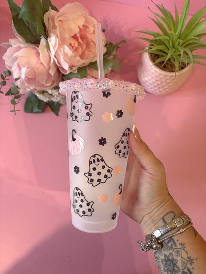 Pumpkin & Ghost 24oz Cold Cup