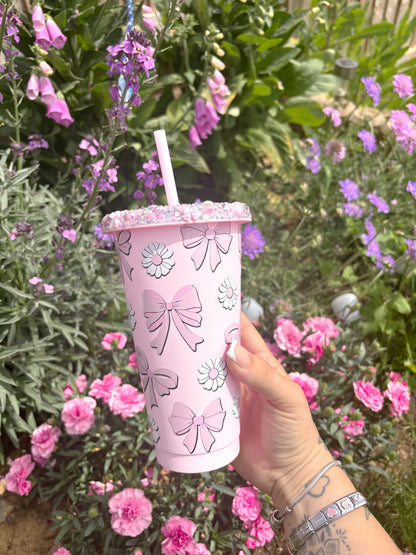 Bows & Daisy 24oz Cold Cup