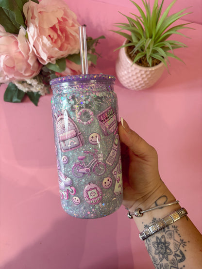 90's Baby 16oz Snowglobe Tumbler - Plastic