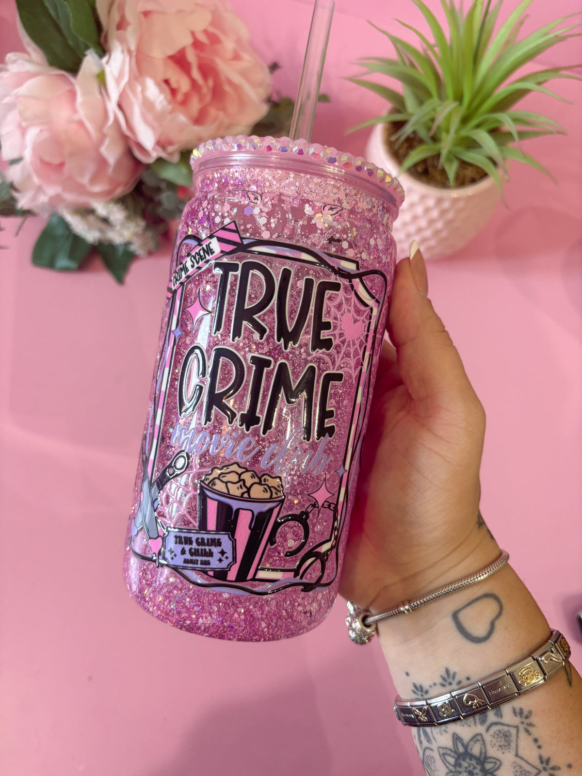 True Crime Club 16oz Snowglobe Tumbler - Plastic